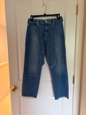 Joe's Jean's high rise straight crop Jeans with Self Tie